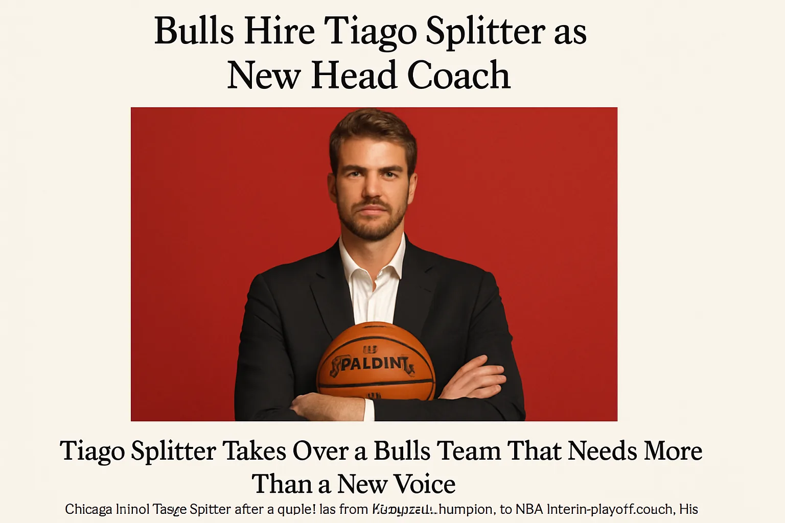Tiago Splitter Takes Over a Bulls Team That Needs More Than a New Voice