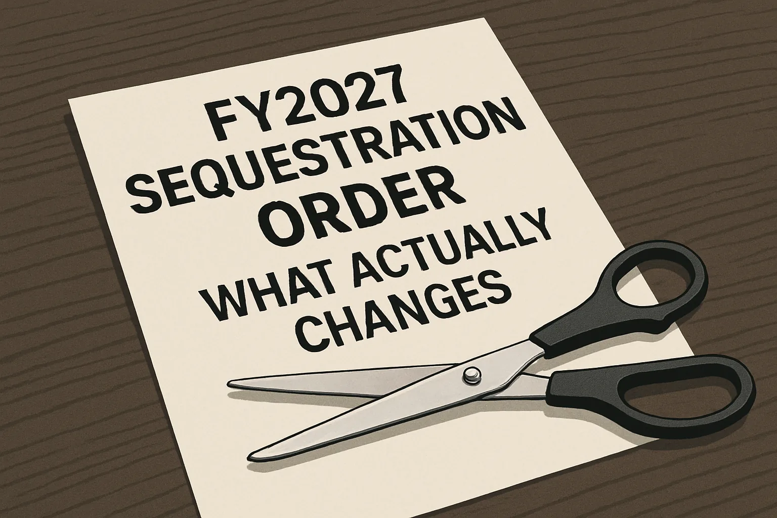 The FY2027 sequestration order is routine on paper and consequential in practice