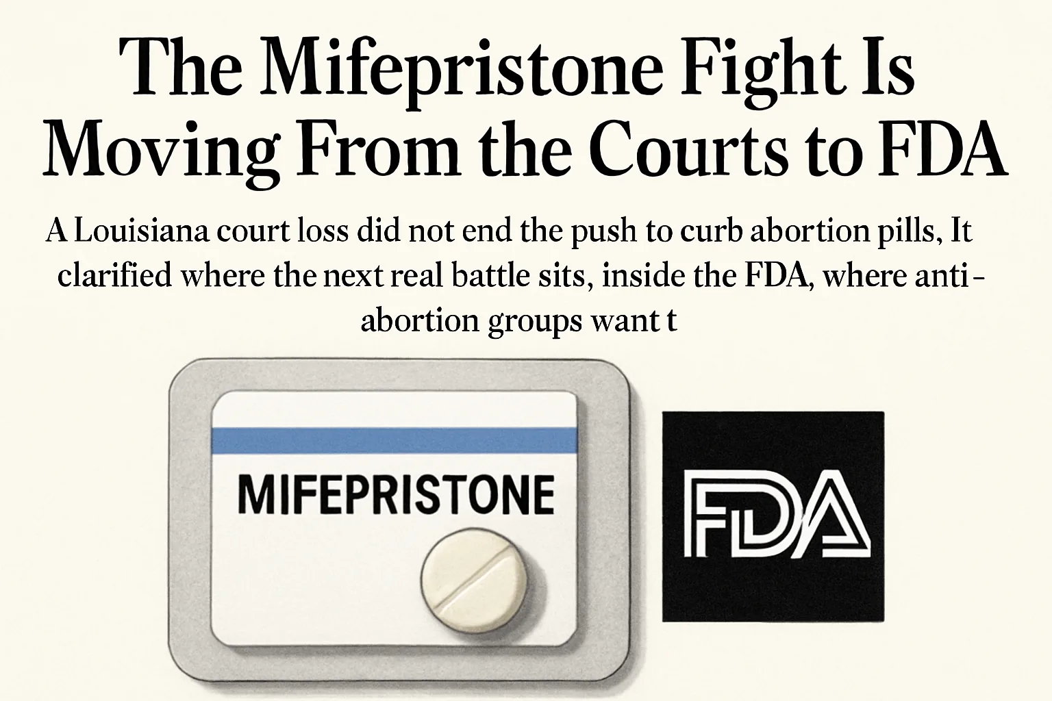 The Mifepristone Fight Is Moving From the Courts to the FDA