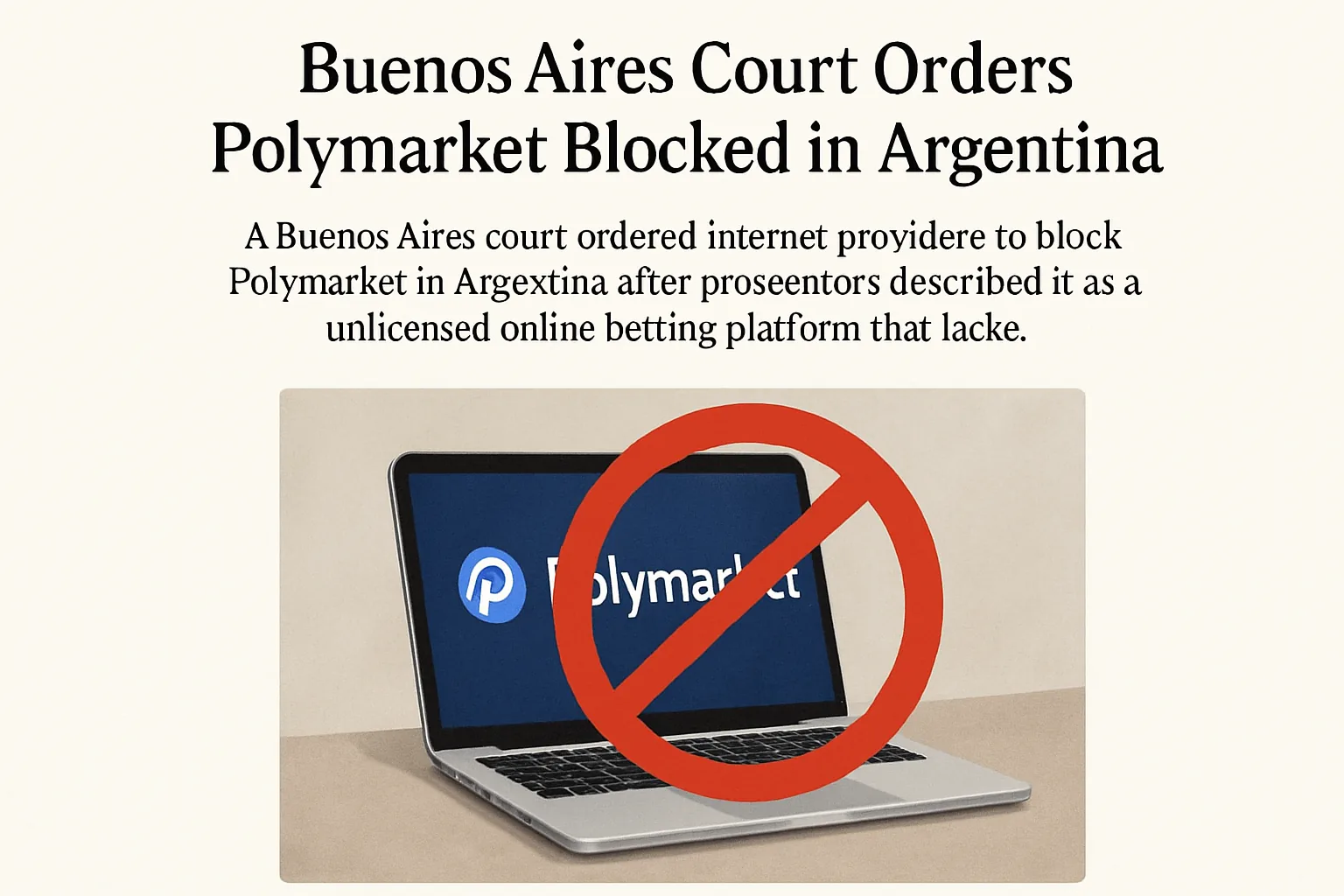 Buenos Aires Court Orders Polymarket Blocked in Argentina