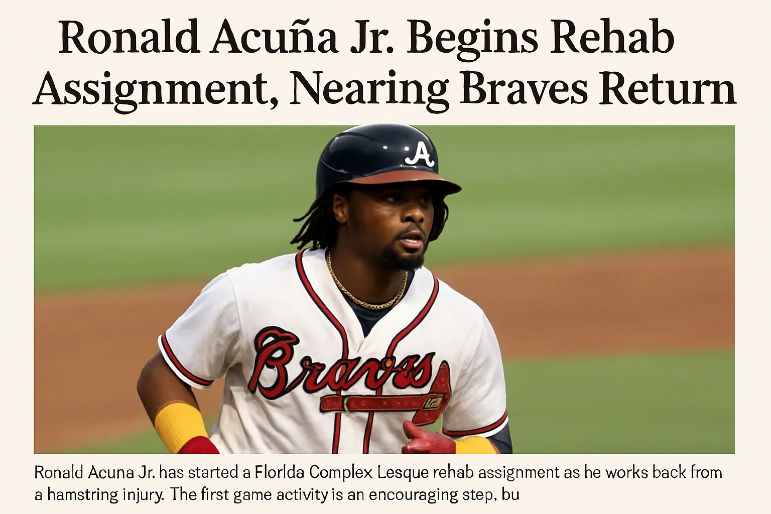Ronald Acuña Jr. Begins Rehab Assignment, Nearing Braves Return