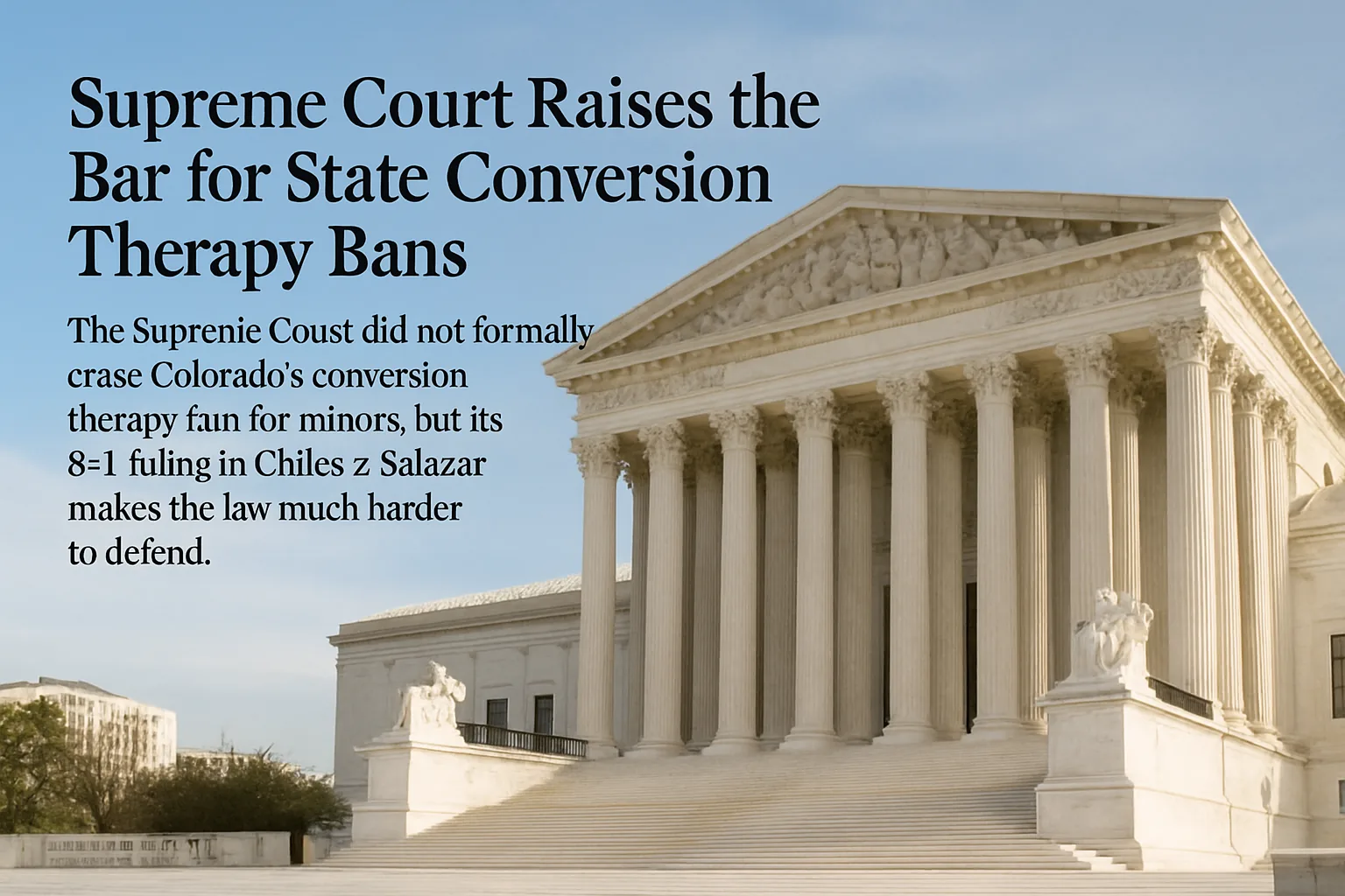 Supreme Court Raises the Bar for State Conversion Therapy Bans