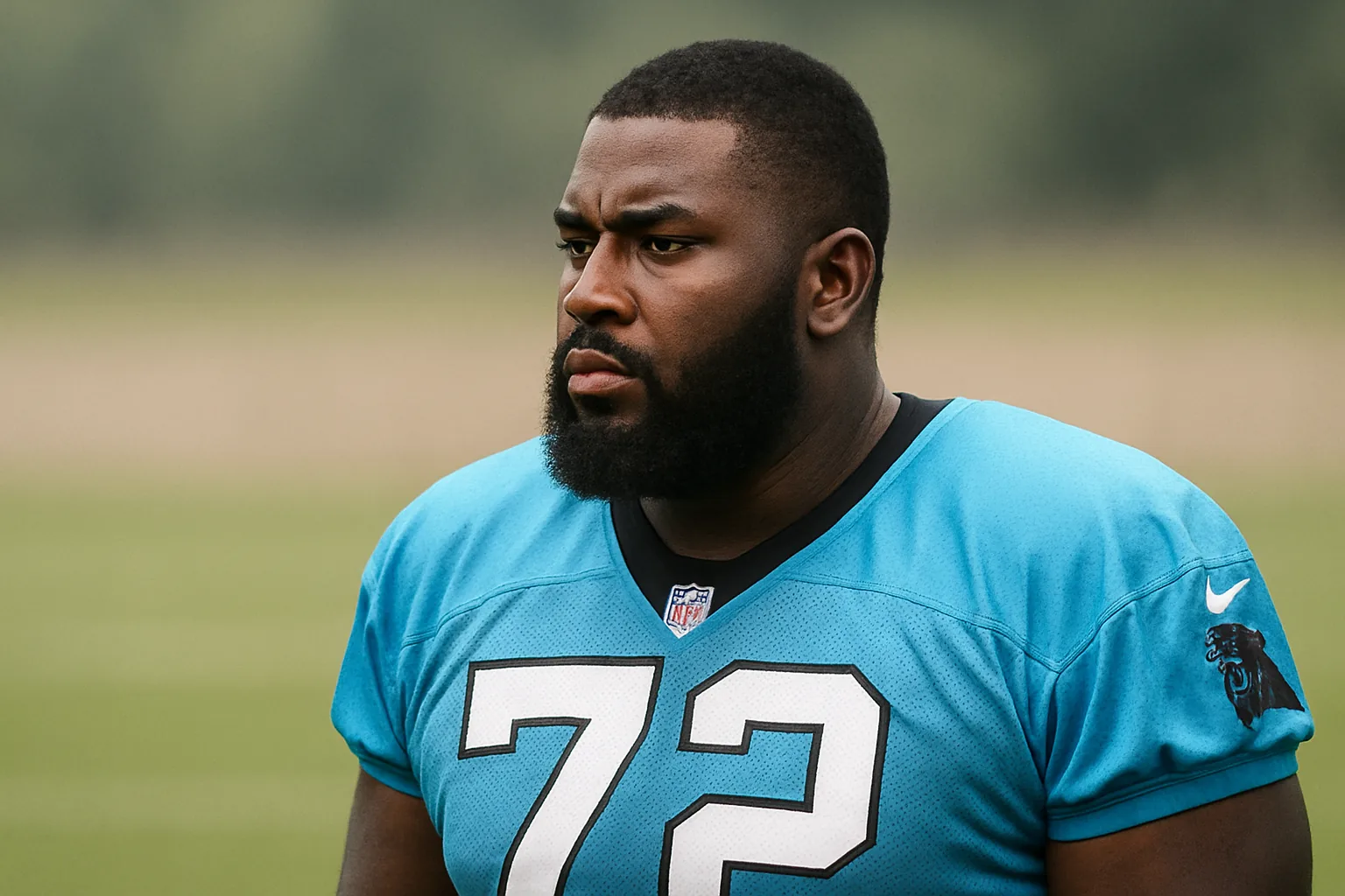 Taylor Moton’s Absence Turns Panthers Camp Into a Tackle Test
