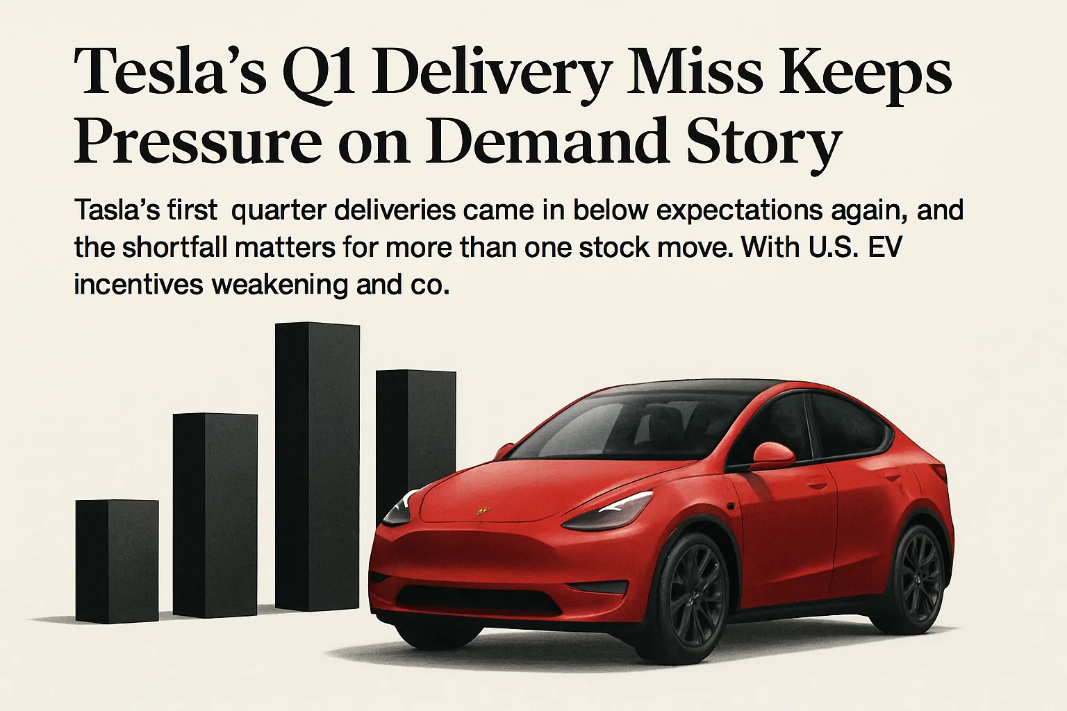 Tesla’s Q1 Delivery Miss Keeps Pressure on Demand Story